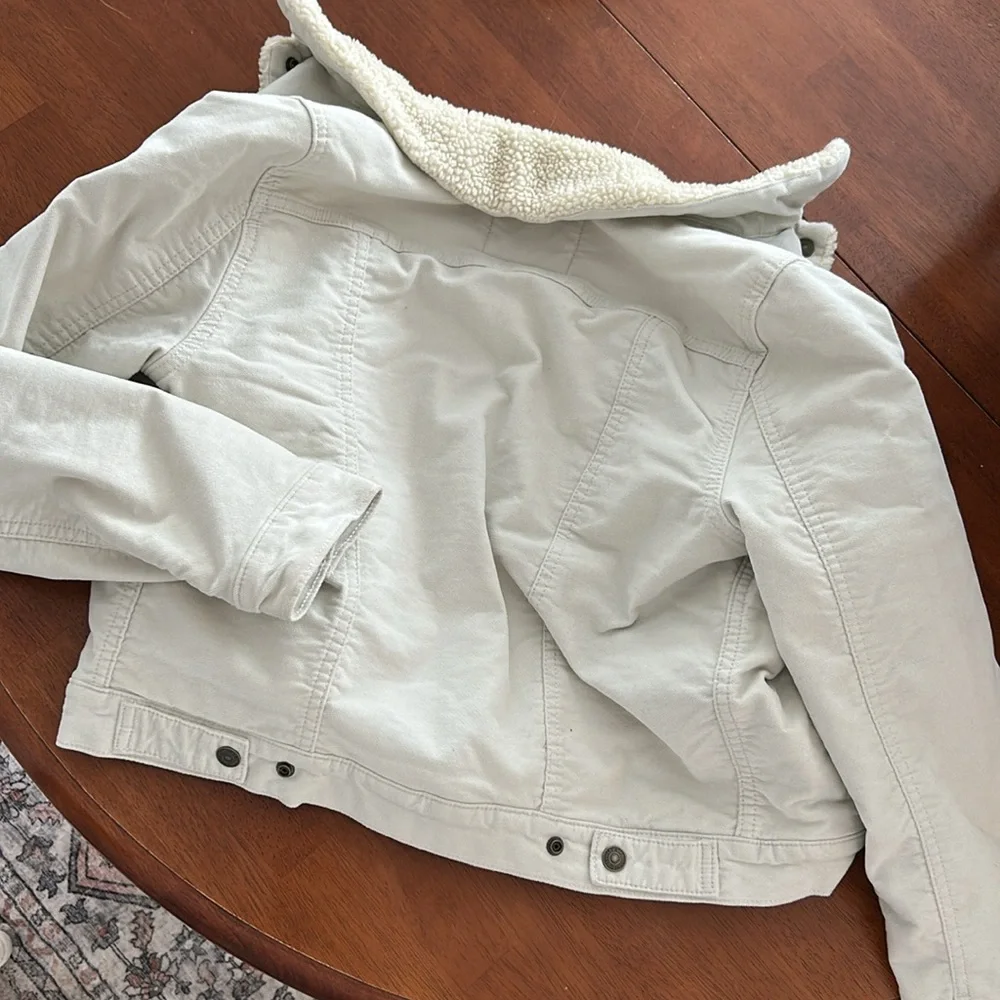 Levis sherpa lined jacket coat shacket medium corduroy trucker - Picture 7 of 11